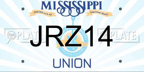 JRZ14 Mississippi License Plate