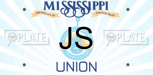 JS Mississippi License Plate