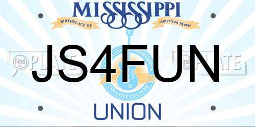 JS4FUN Mississippi License Plate