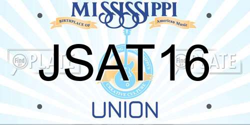 JSAT16 Mississippi License Plate
