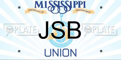 JSB Mississippi License Plate