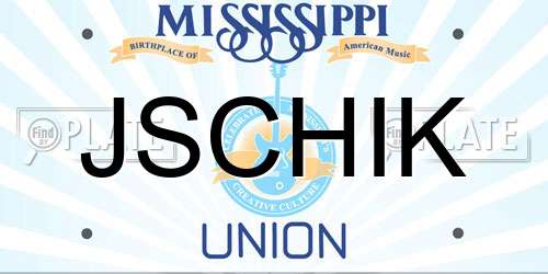 JSCHIK Mississippi License Plate
