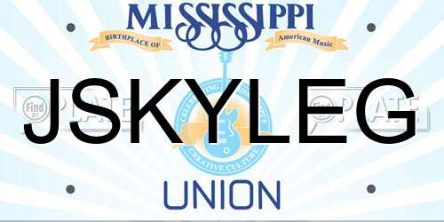 JSKYLEG Mississippi License Plate