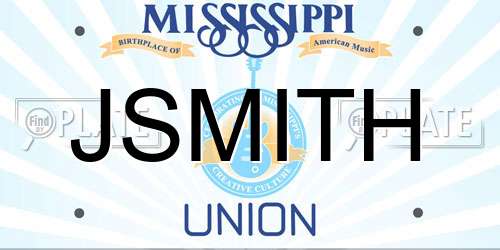 JSMITH Mississippi License Plate