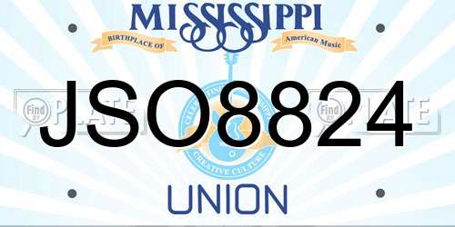 JSO8824 Mississippi License Plate