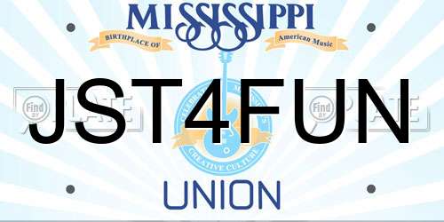 JST4FUN Mississippi License Plate