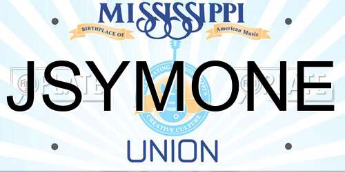 JSYMONE Mississippi License Plate