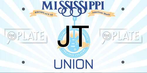 JT Mississippi License Plate