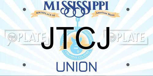 JTCJ Mississippi License Plate