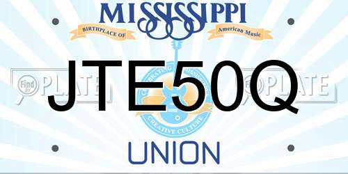 JTE50Q Mississippi License Plate