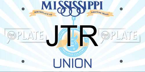 JTR Mississippi License Plate