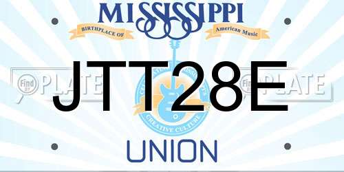 JTT28E Mississippi License Plate