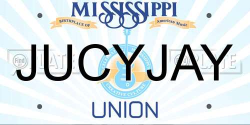 JUCYJAY Mississippi License Plate