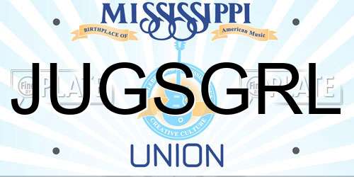 JUGSGRL Mississippi License Plate