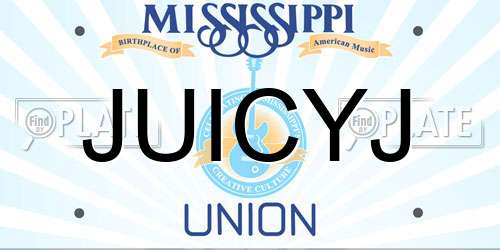 JUICYJ Mississippi License Plate