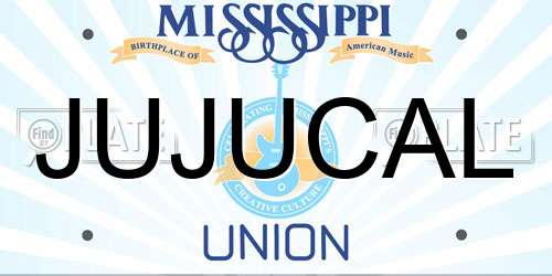 JUJUCAL Mississippi License Plate