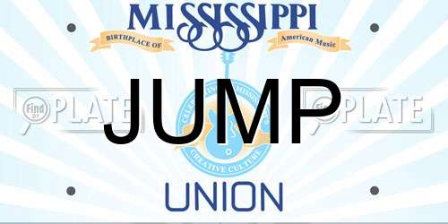 JUMP Mississippi License Plate