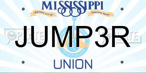 JUMP3R Mississippi License Plate