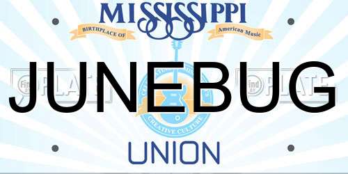 JUNEBUG Mississippi License Plate