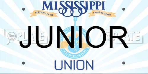 JUNIOR Mississippi License Plate