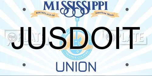 JUSDOIT Mississippi License Plate