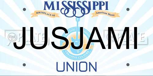 JUSJAMI Mississippi License Plate