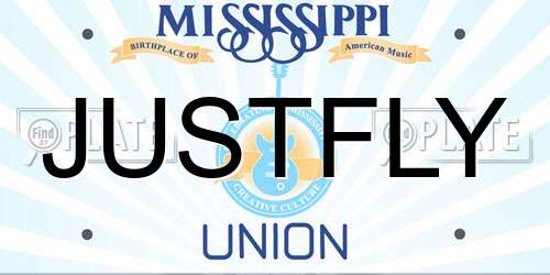 JUSTFLY Mississippi License Plate