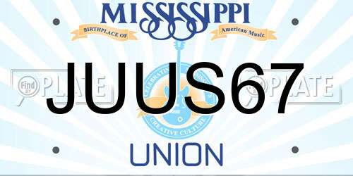 JUUS67 Mississippi License Plate