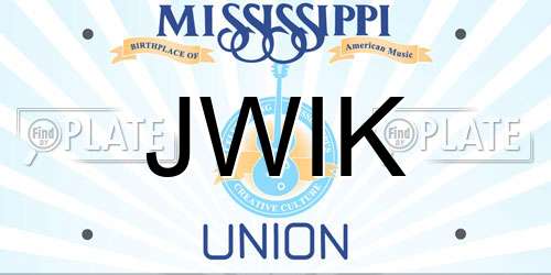 JWIK Mississippi License Plate