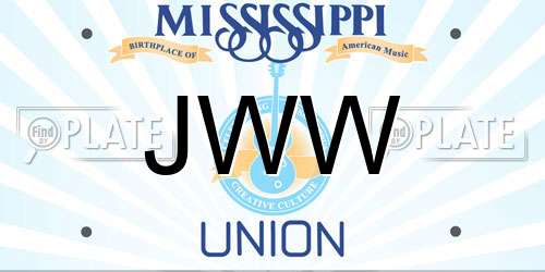 JWW Mississippi License Plate