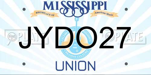 JYDO27 Mississippi License Plate