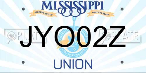 JYO02Z Mississippi License Plate