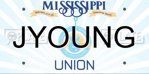 JYOUNG Mississippi License Plate