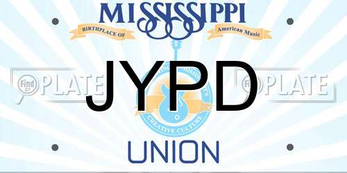 JYPD Mississippi License Plate
