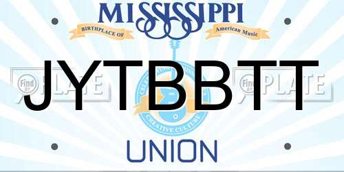 JYTBBTT Mississippi License Plate