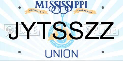 JYTSSZZ Mississippi License Plate