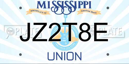 JZ2T8E Mississippi License Plate