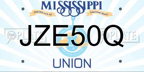 JZE50Q Mississippi License Plate