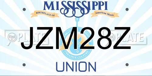 JZM28Z Mississippi License Plate