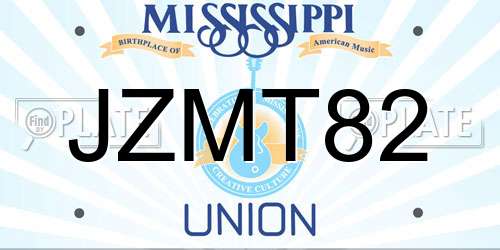 JZMT82 Mississippi License Plate