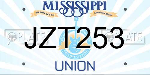 JZT253 Mississippi License Plate