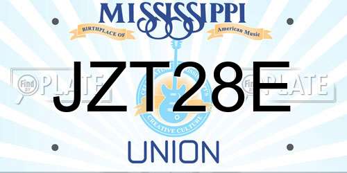 JZT28E Mississippi License Plate
