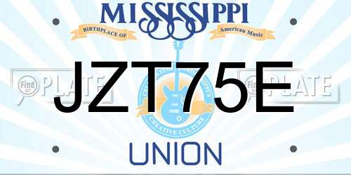 JZT75E Mississippi License Plate