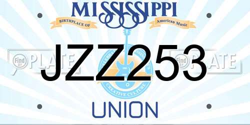 JZZ253 Mississippi License Plate