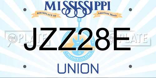 JZZ28E Mississippi License Plate
