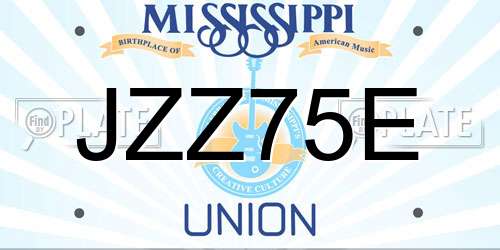 JZZ75E Mississippi License Plate
