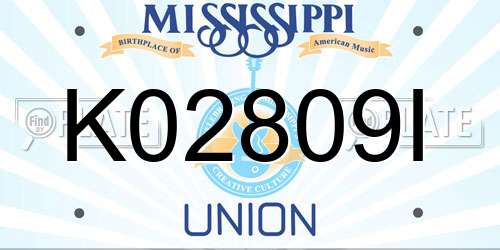 K02809I Mississippi License Plate