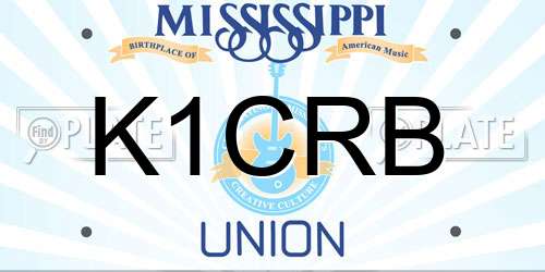K1CRB Mississippi License Plate
