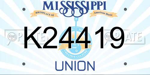 K24419 Mississippi License Plate