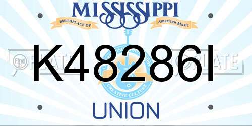 K48286I Mississippi License Plate